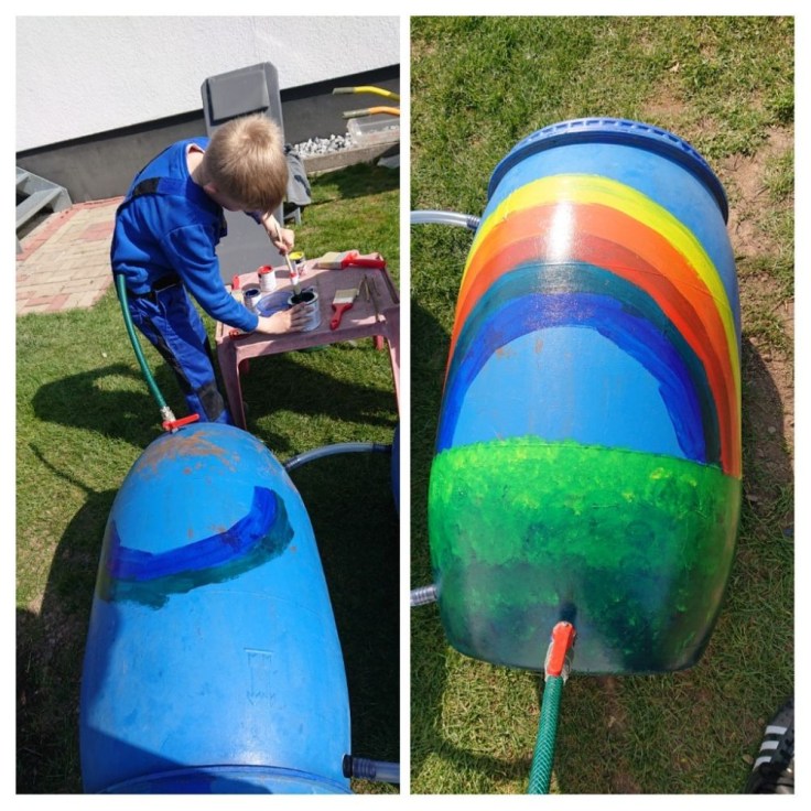 Regenbogen-Tonne