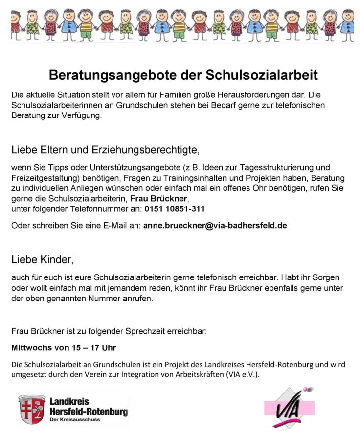 Sprechzeiten Schulsozialarbeit