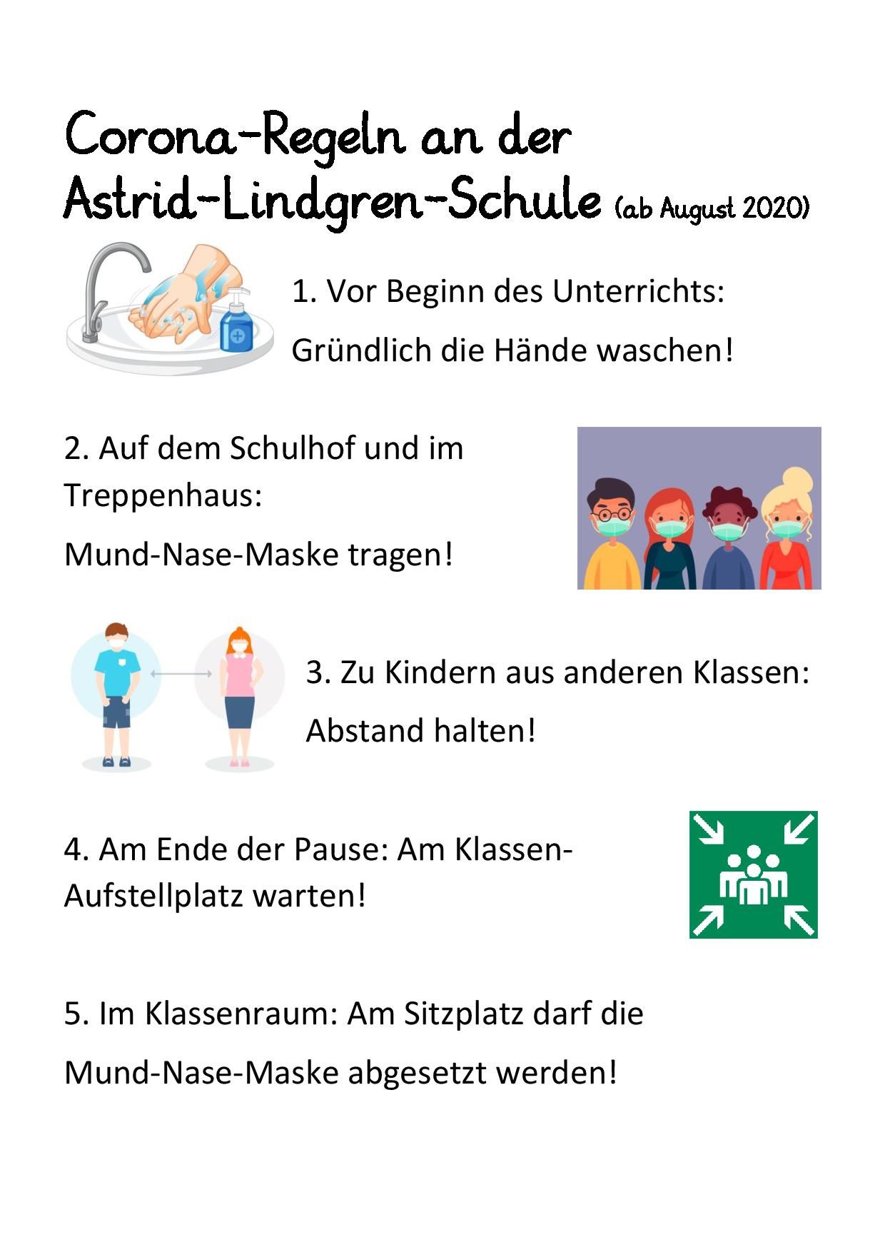 Coronaregeln, August 2020
